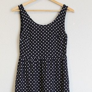 Navy Polka dot Dress